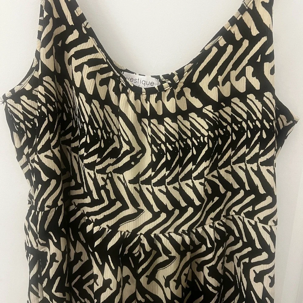Women’s Black and White Casual Jumpsuit - Picture 3 of 11